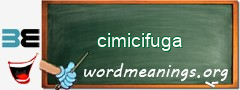 WordMeaning blackboard for cimicifuga